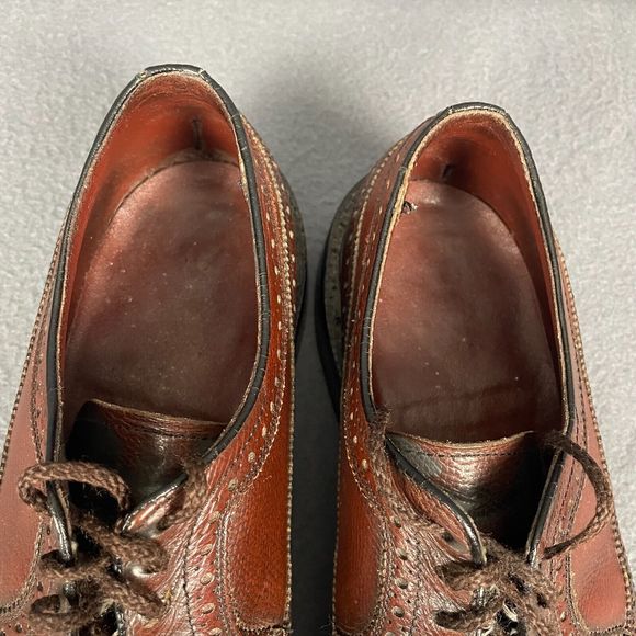 Vintage Stuart Holmes Men\'s US 7.5 Burgundy Leather Lace Up Brogue Dress Shoes main image 15